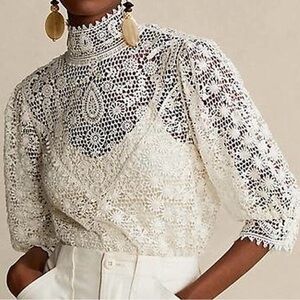 Ralph Lauren Cream Lace Blouse